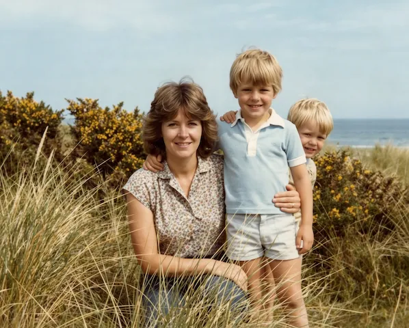 A restored wide photo: sharp, true to life, no scratches.