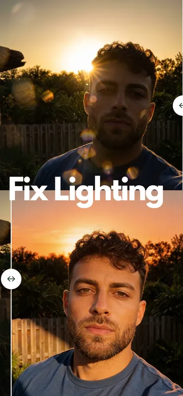 PicFix screenshot 3: aligning a scanned old photo.