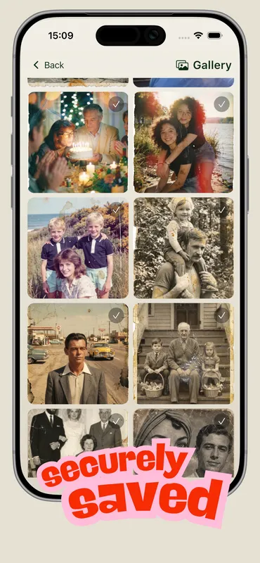 PicFix screenshot 5: before and after slider on a restored old photo.